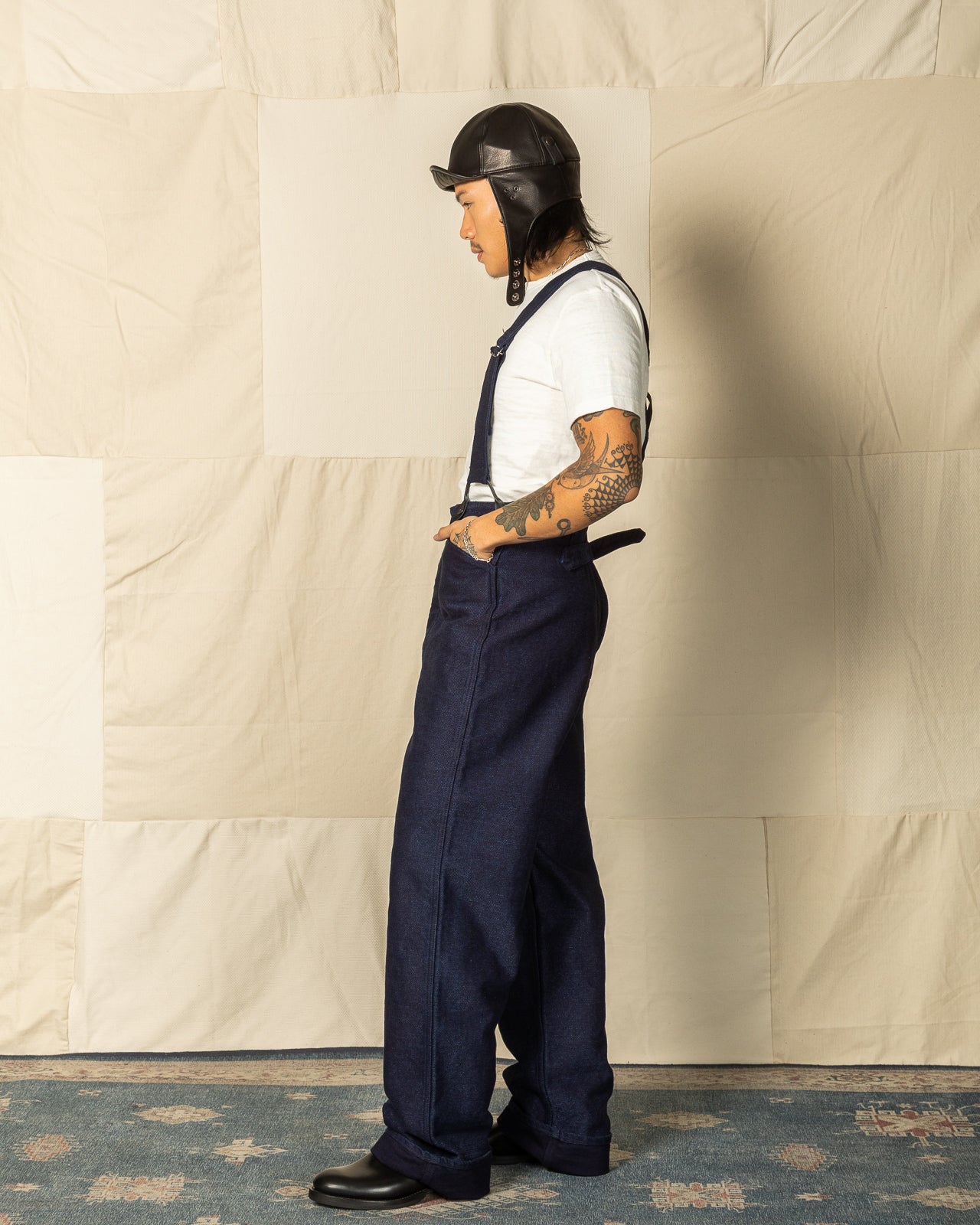 Black Sign "Sashiko" Indigo Miner Waist-Overall - Standard & Strange