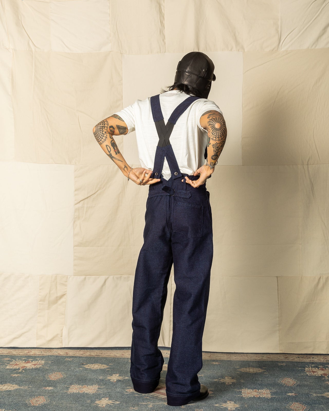 Black Sign "Sashiko" Indigo Miner Waist-Overall - Standard & Strange