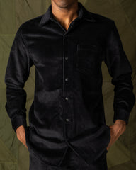 Blluemade Oversized Shirt - Black Corduroy - Standard & Strange