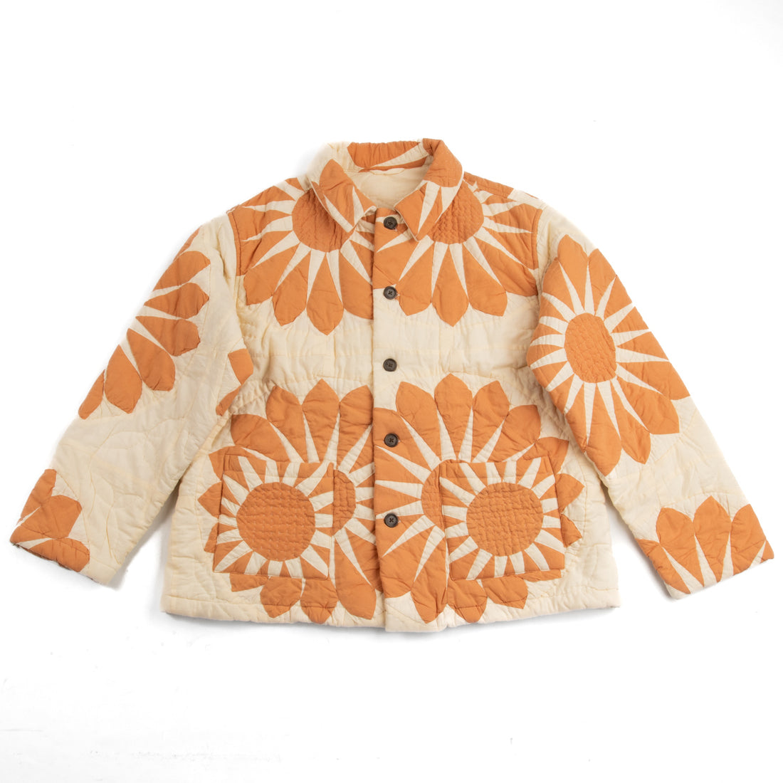 Bode Grand Daisy Workwear Jacket - Orange Multi - Standard & Strange