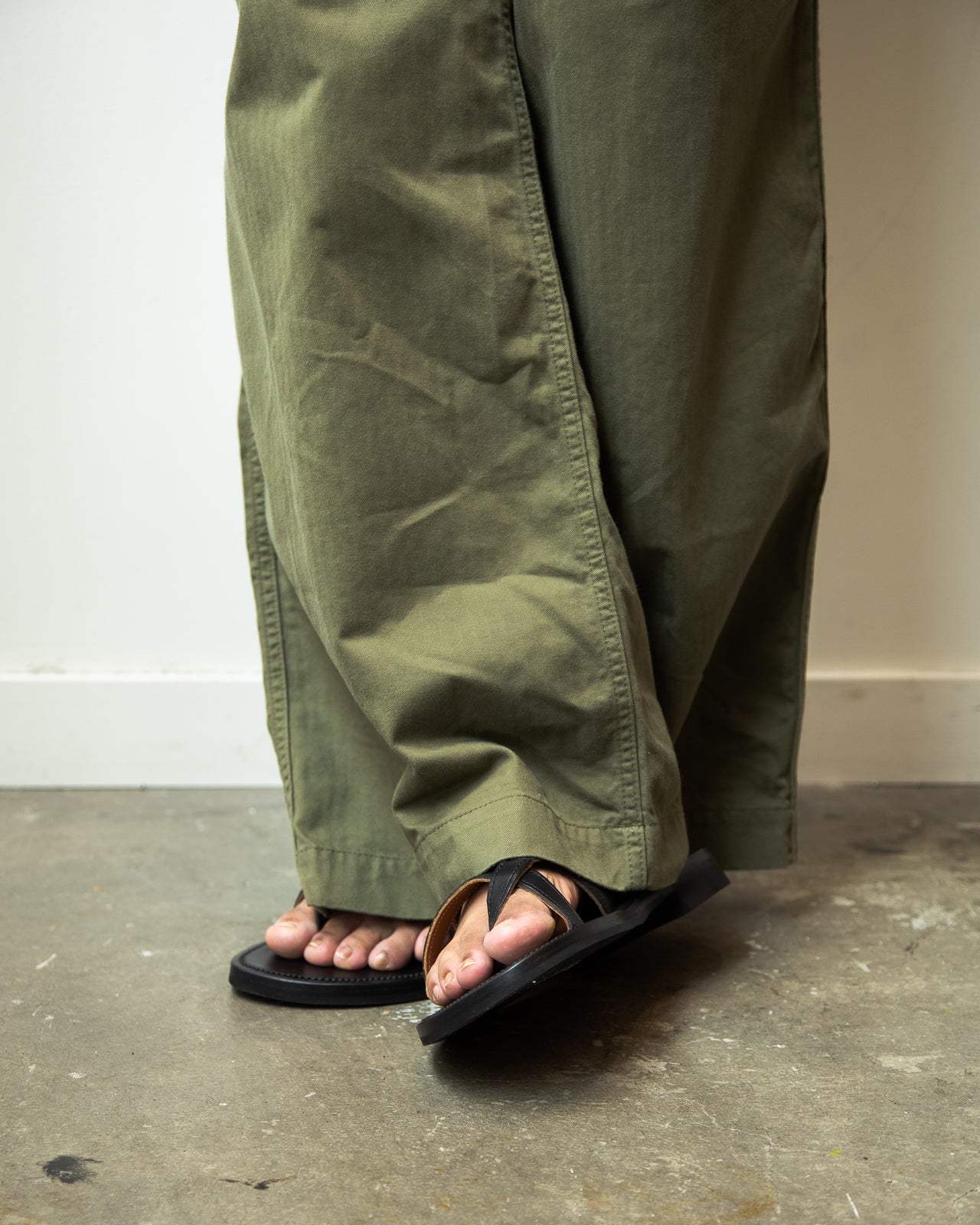 Bruschetta Shoes Malheur Sandal - Black Vachetta Leather - Standard & Strange