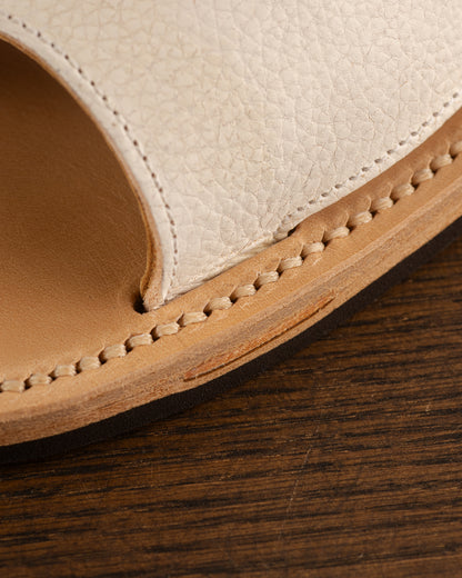 Bruschetta Shoes Toluca Sandal - White Vachetta Leather - Standard & Strange