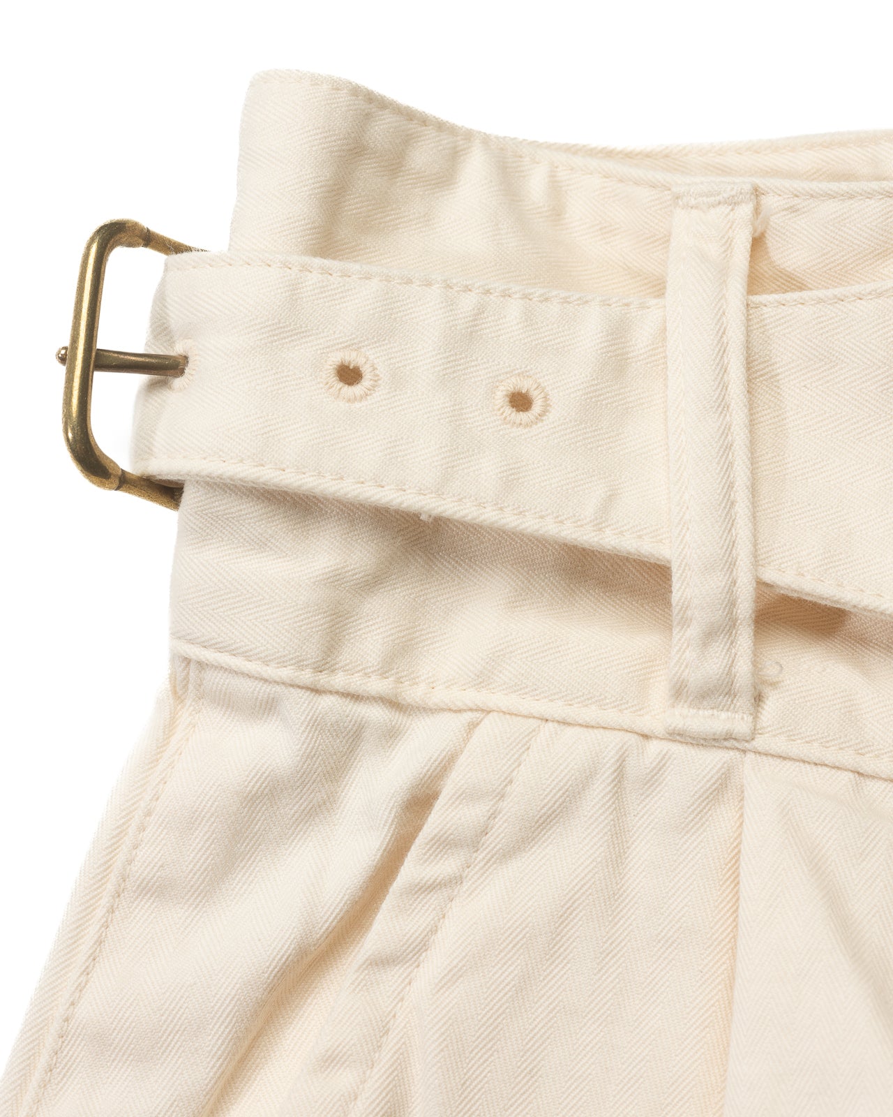 Gurkha Shorts - White HBT (Washed)
