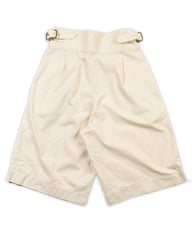 Bryceland's Co Gurkha Shorts - White HBT (Washed) - Standard & Strange