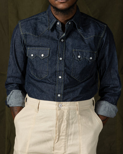 Bryceland's Co Sawtooth Westerner Shirt - Denim (Washed) - Standard & Strange