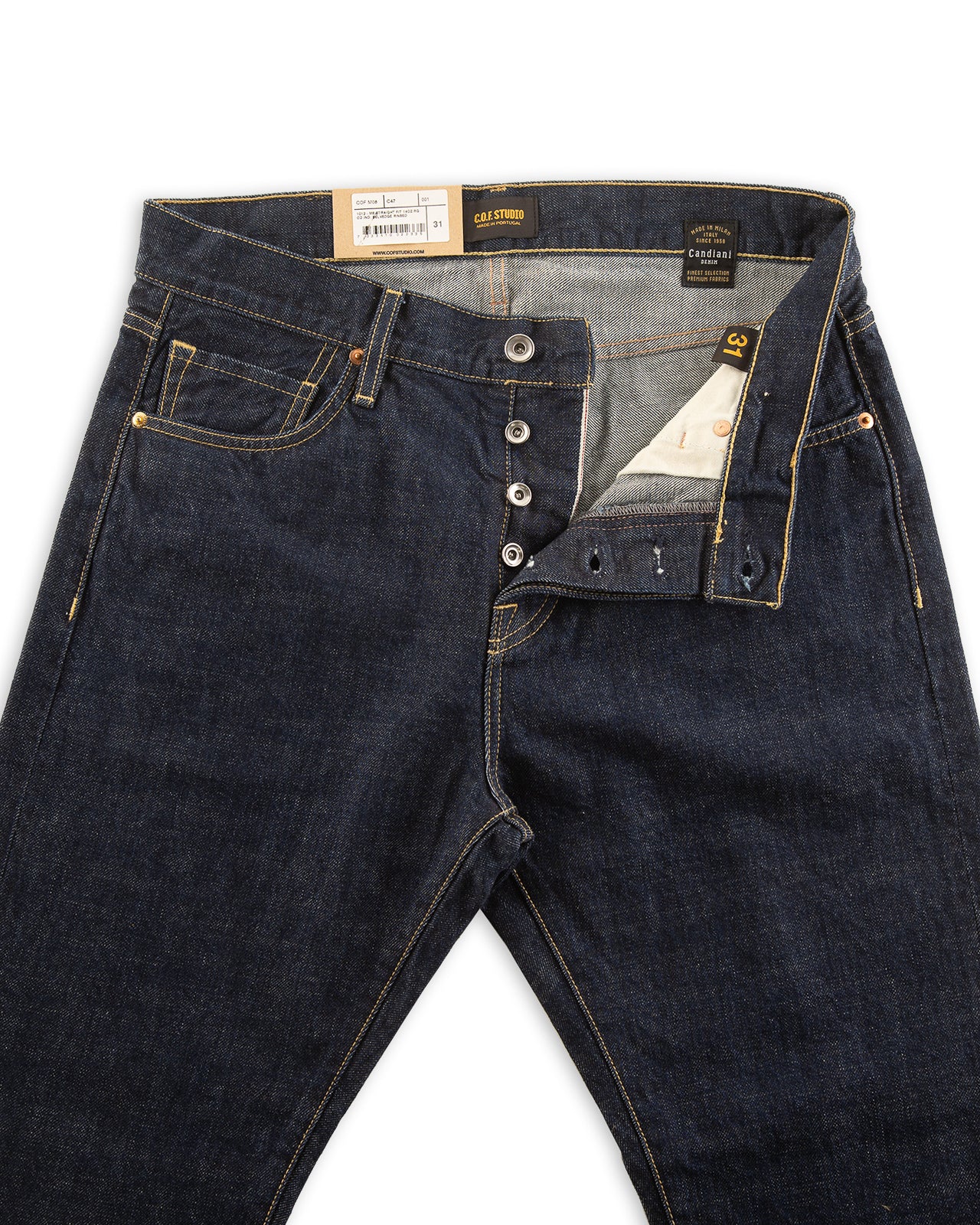 C.O.F Studio M8 Straight Fit - 14oz RG CO Deep Indigo Rinsed - Standard & Strange