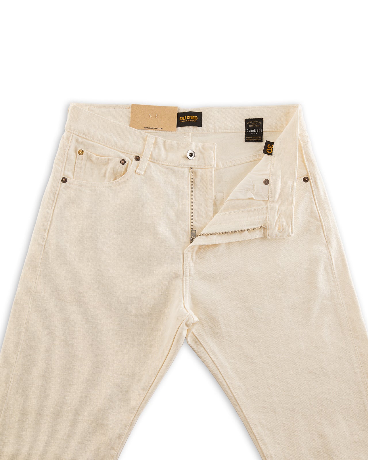 M8 Straight Fit - Organic Ecru Stone Wash – Standard & Strange