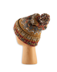 Chamula Double Cuff Cap - Fair Isle #3 - Dark Alfalfa - Standard & Strange