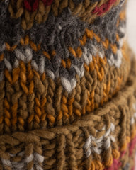 Chamula Double Cuff Cap - Fair Isle #3 - Dark Alfalfa - Standard & Strange