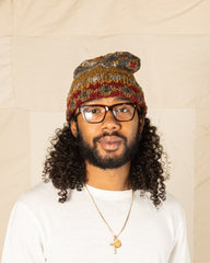 Chamula Double Cuff Cap - Fair Isle #3 - Dark Alfalfa - Standard & Strange