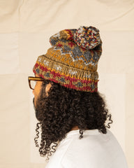 Chamula Double Cuff Cap - Fair Isle #3 - Dark Alfalfa - Standard & Strange