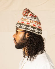 Chamula Double Cuff Cap - Fair Isle #3 - Ivory #5 - Standard & Strange