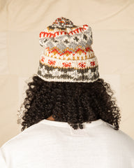 Chamula Double Cuff Cap - Fair Isle #3 - Ivory #5 - Standard & Strange