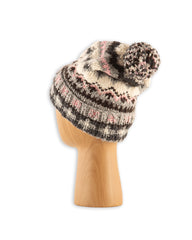 Chamula Double Cuff Cap - Fair Isle #3 - Pearl Gray Heather - Standard & Strange