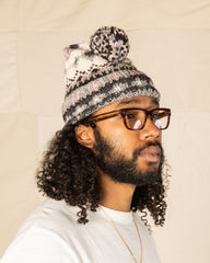 Chamula Double Cuff Cap - Fair Isle #3 - Pearl Gray Heather - Standard & Strange