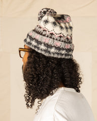 Chamula Double Cuff Cap - Fair Isle #3 - Pearl Gray Heather - Standard & Strange