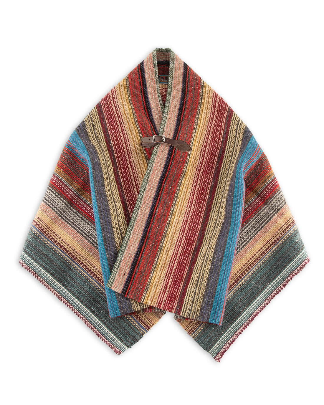 Chamula Merino Wool Blanket Poncho - Southwestern Stripe - Standard & Strange