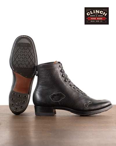 Clinch Boots DITWOL Milne Boots - Black Patchwork Deerskin - FR Last - Standard & Strange