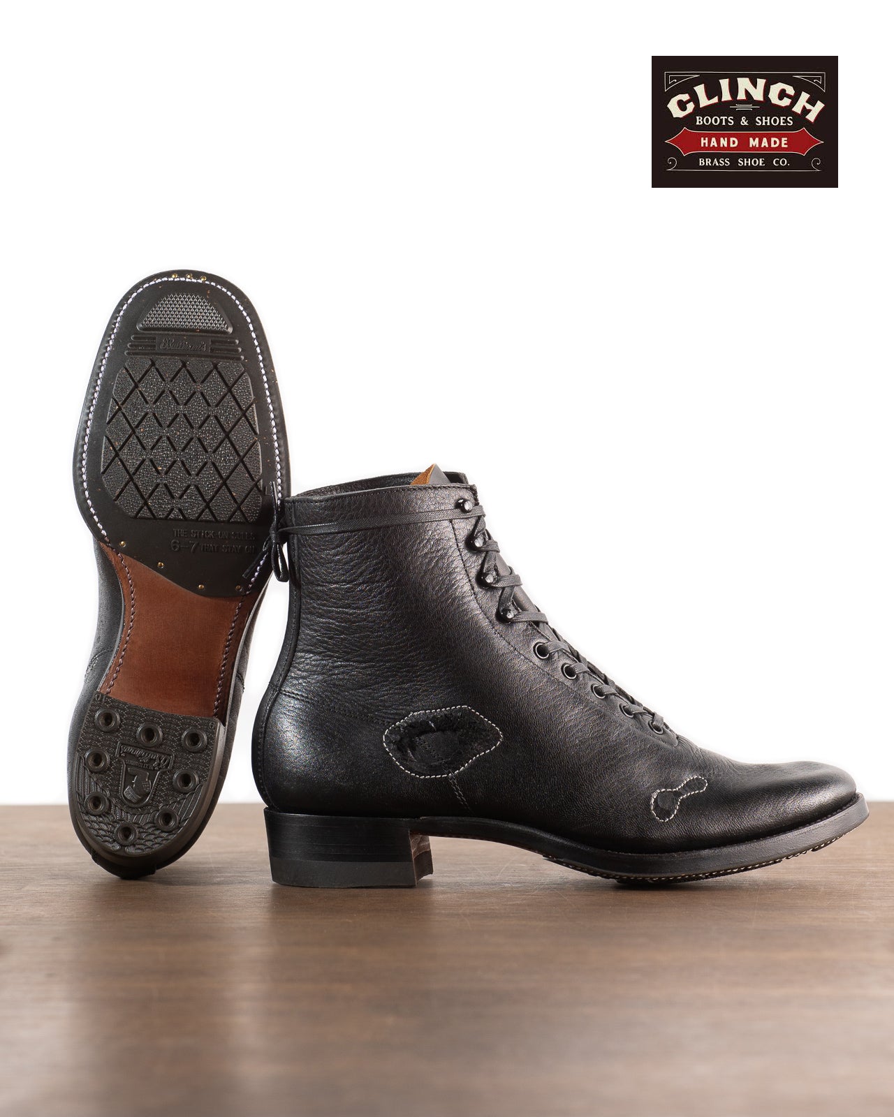 Clinch Boots DITWOL Milne Boots - Black Patchwork Deerskin - FR WIDE Last - Standard & Strange