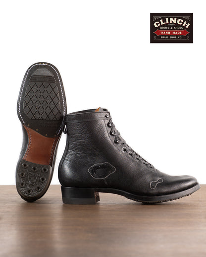 Clinch Boots DITWOL Milne Boots - Black Patchwork Deerskin - FR WIDE Last - Standard & Strange