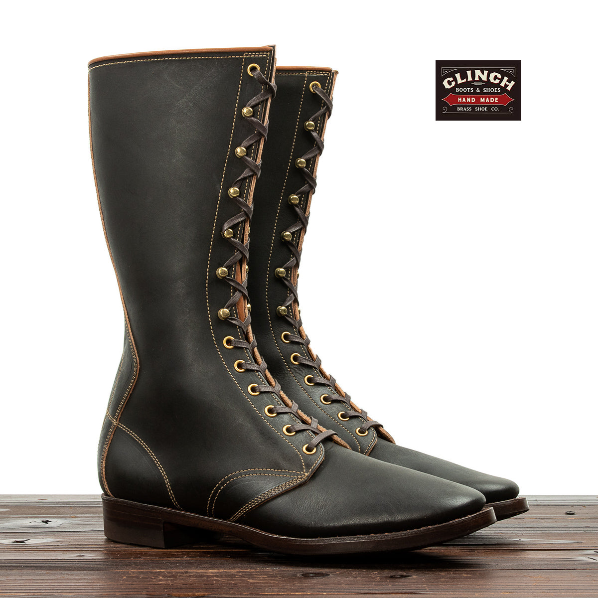 Clinch Boots Hi-Liner Boots - Black Overdyed Latigo - CN-S Last - Standard & Strange