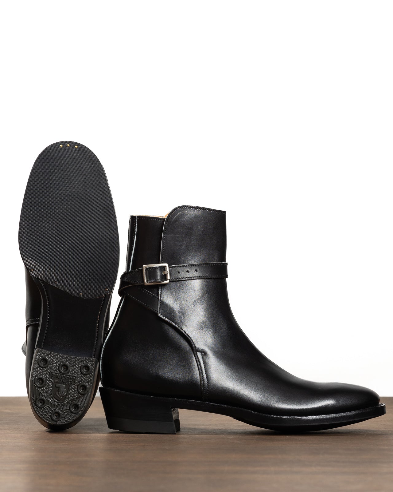 Black Jodhpur Boots for Men High Ankle Leather Boots