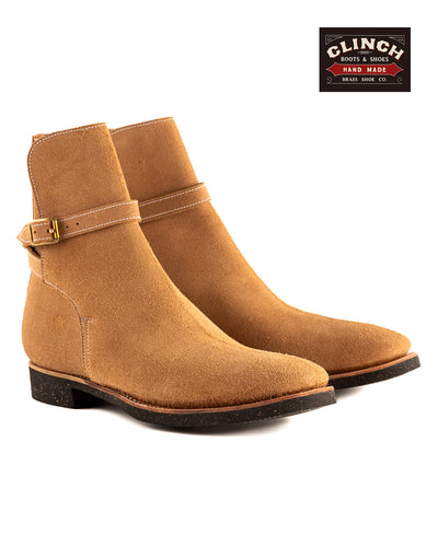 Clinch Boots Jodhpur Boot - Natural Gustave Roughout Cowhide - CN Wide Last - Standard & Strange