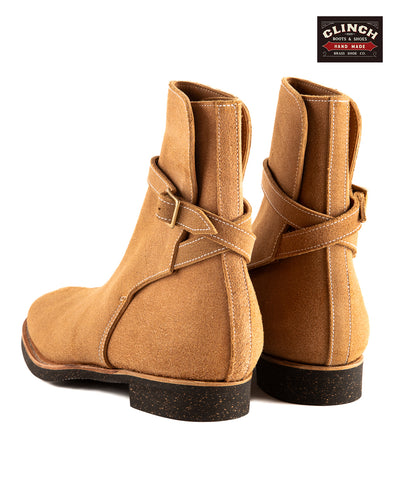 Clinch Boots Jodhpur Boot - Natural Gustave Roughout Cowhide - CN Wide Last - Standard & Strange