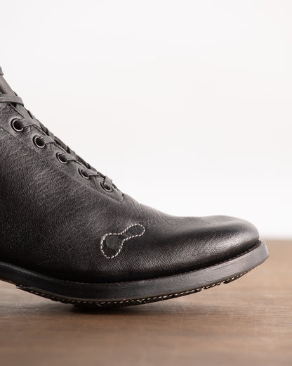 Clinch Boots DITWOL Milne Boots - Black Patchwork Deerskin - FR WIDE Last - Standard & Strange