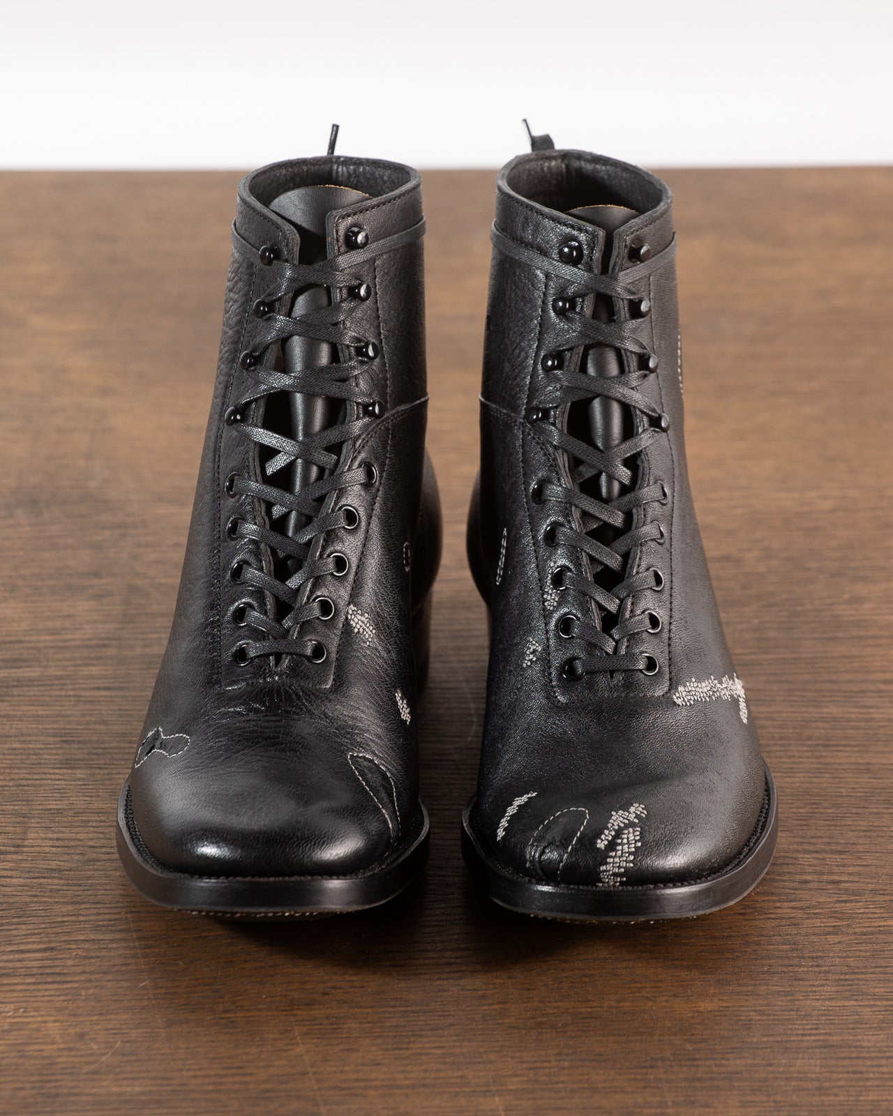 Clinch Boots DITWOL Milne Boots - Black Patchwork Deerskin - FR WIDE Last - Standard & Strange
