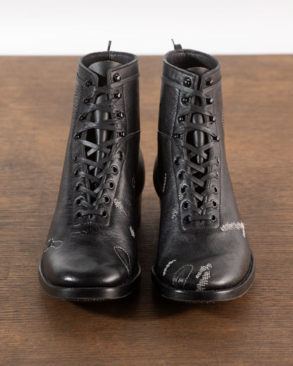 Clinch Boots DITWOL Milne Boots - Black Patchwork Deerskin - FR WIDE Last - Standard & Strange