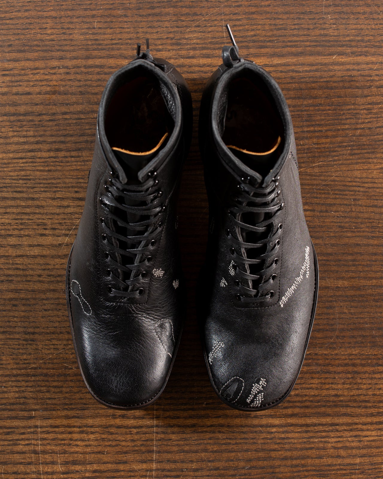 Clinch Boots DITWOL Milne Boots - Black Patchwork Deerskin - FR Last - Standard & Strange