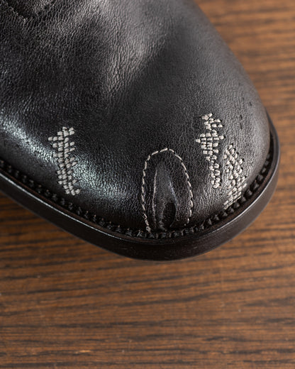 Clinch Boots DITWOL Milne Boots - Black Patchwork Deerskin - FR WIDE Last - Standard & Strange