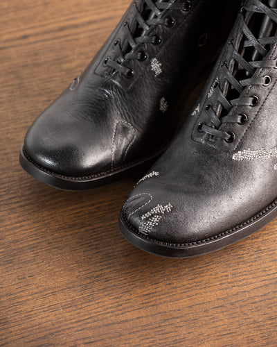 Clinch Boots DITWOL Milne Boots - Black Patchwork Deerskin - FR Last - Standard & Strange