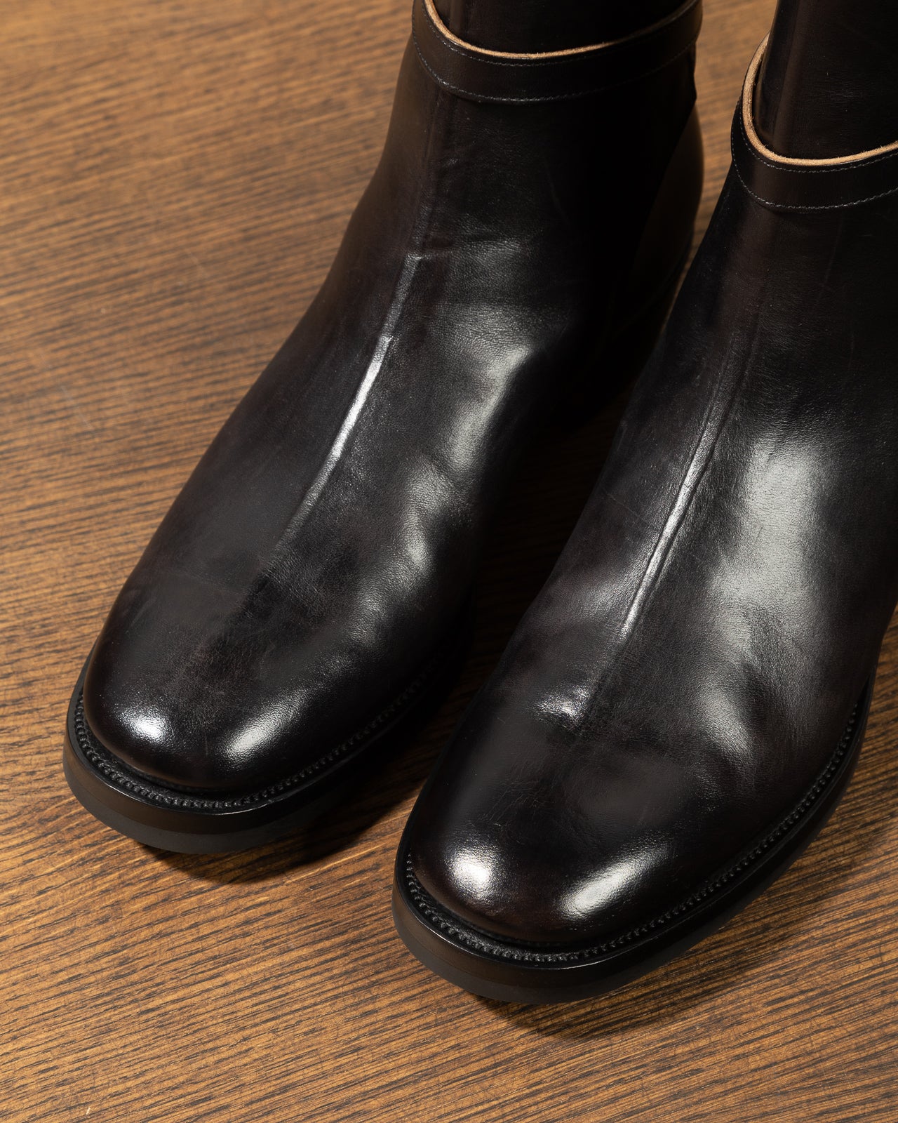 Clinch Boots Jodhpur Boot - Black Overdyed Horsebutt - CN Last