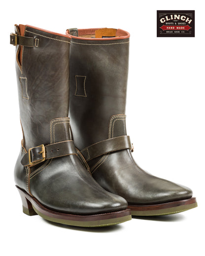 Clinch Boots Engineer Boots - Green Overdyed Horsebutt - CN Wide Last - Standard & Strange
