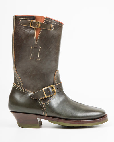 Clinch Boots Engineer Boots - Green Overdyed Horsebutt - CN Wide Last - Standard & Strange