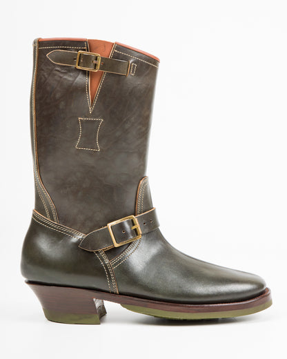 Clinch Boots Engineer Boots - Green Overdyed Horsebutt - CN Wide Last - Standard & Strange