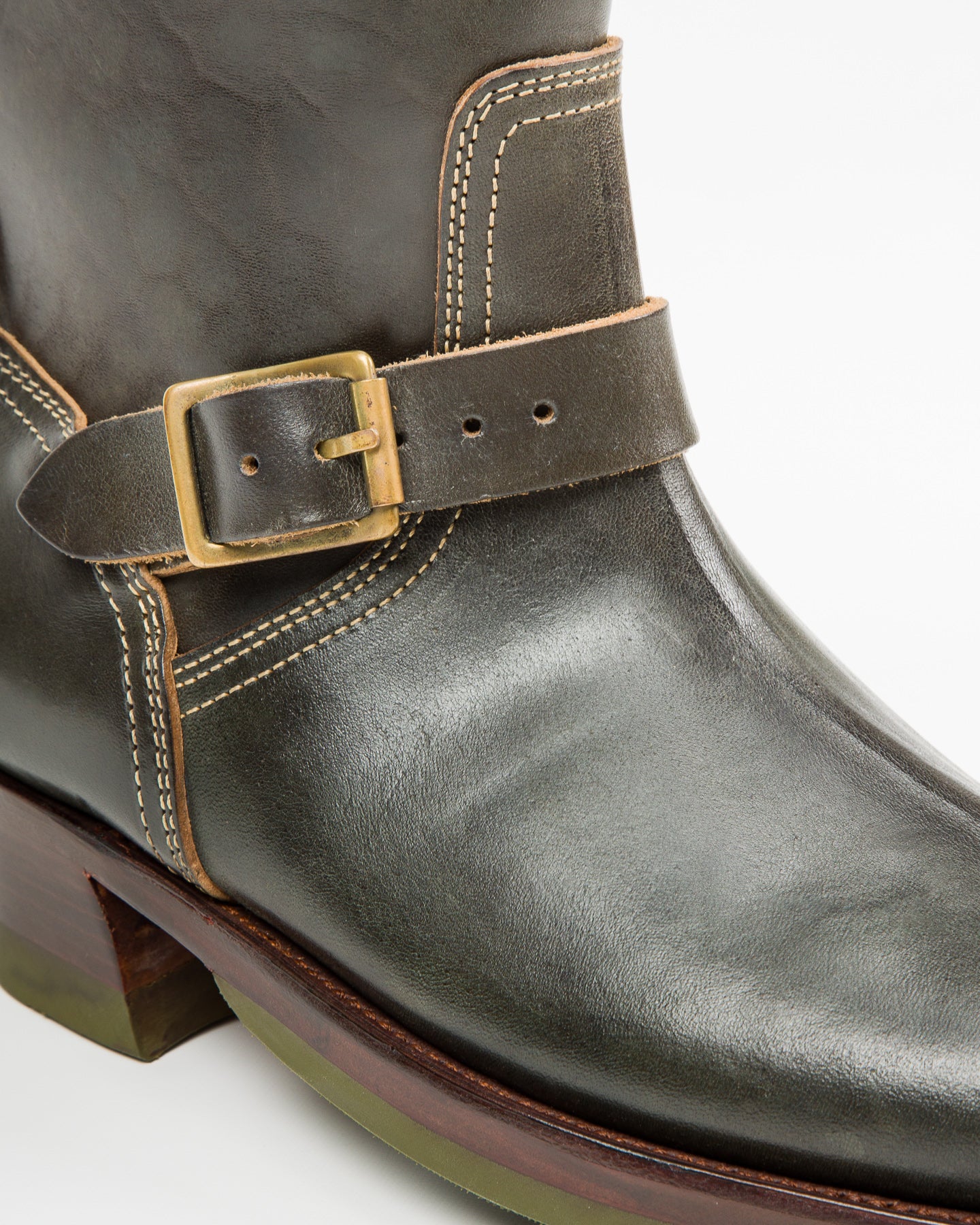 Clinch Boots Engineer Boots - Green Overdyed Horsebutt - CN Wide Last - Standard & Strange