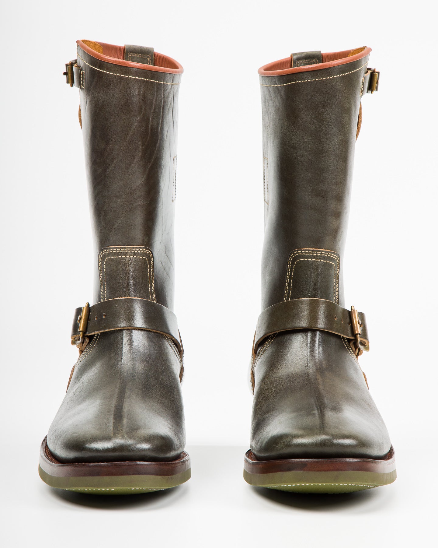 Clinch Boots Engineer Boots - Green Overdyed Horsebutt - CN Wide Last - Standard & Strange