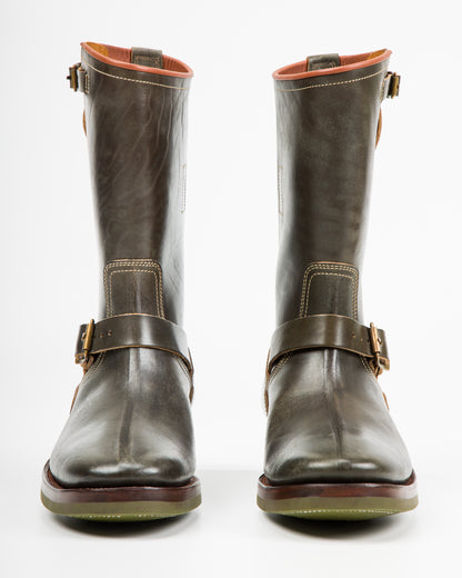 Clinch Boots Engineer Boots - Green Overdyed Horsebutt - CN Wide Last - Standard & Strange