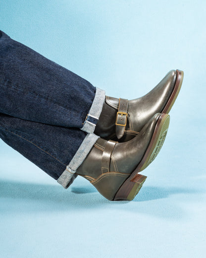 Clinch Boots Engineer Boots - Green Overdyed Horsebutt - CN Wide Last - Standard & Strange