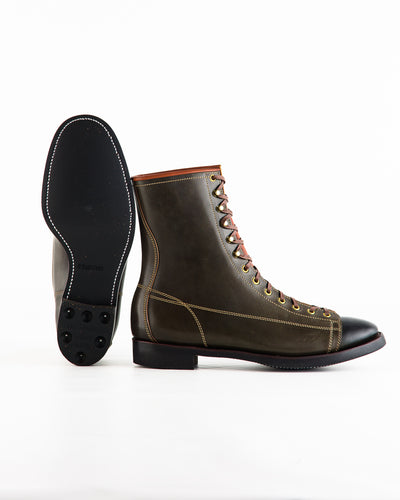 Clinch Boots Gary Boots - Dark Green Overdyed Horsebutt - CN-Wide Soft-Toe Last - Standard & Strange
