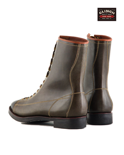 Clinch Boots Gary Boots - Dark Green Overdyed Horsebutt - CN-Wide Soft-Toe Last - Standard & Strange
