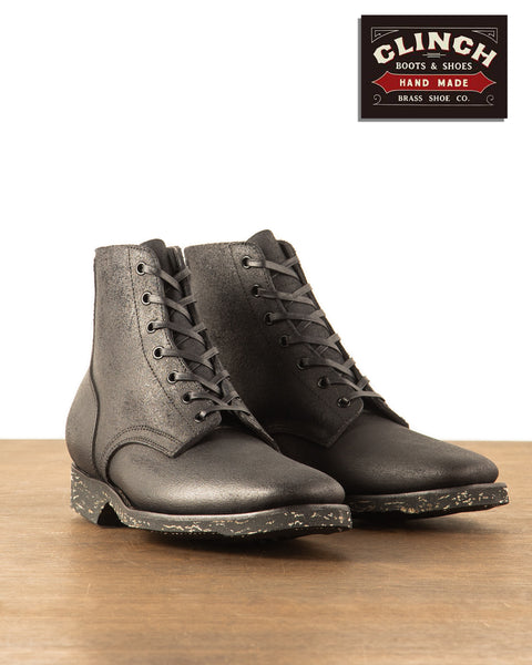 Clinch Boots Yeager Boot - Black Gustave Roughout - CN-S Last - Standard & Strange