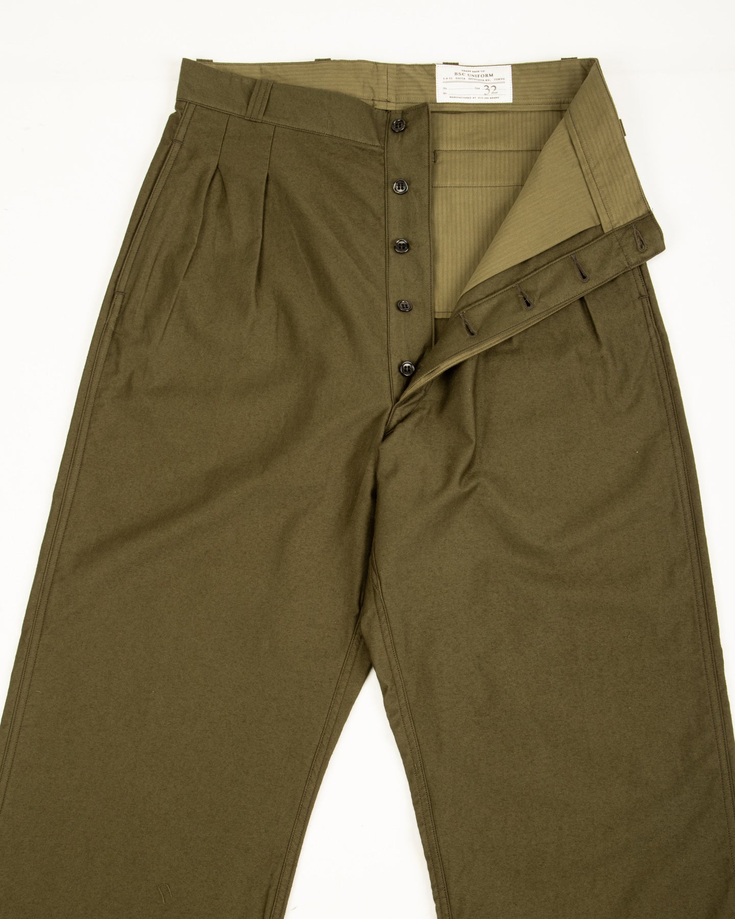 Clinch Boots BSC Uniform Light Moleskin French Work Pants - Green - Standard & Strange