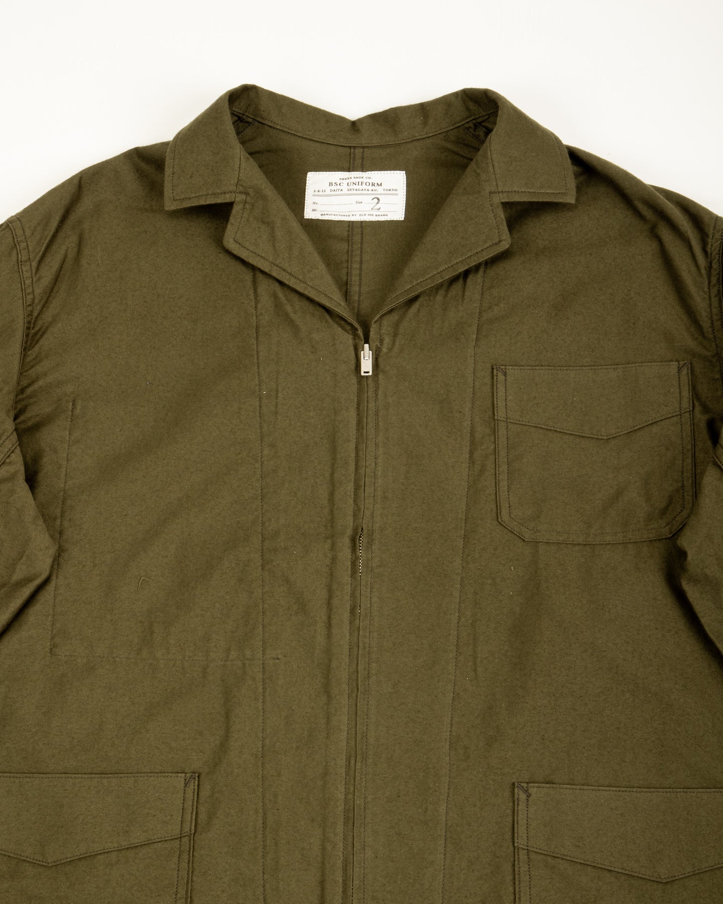Clinch Boots BSC Uniform Light Moleskin French Zip Jacket - Green - Standard & Strange