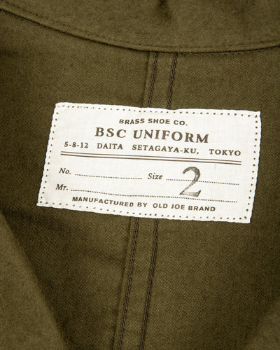 Clinch Boots BSC Uniform Light Moleskin French Zip Jacket - Green - Standard & Strange