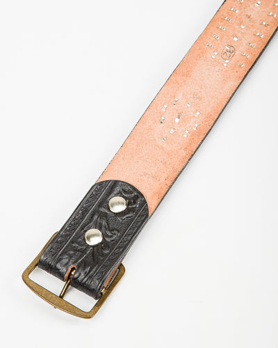 Codina Leather California Poppy Garrison Belt - No.308 Black/White - Standard & Strange
