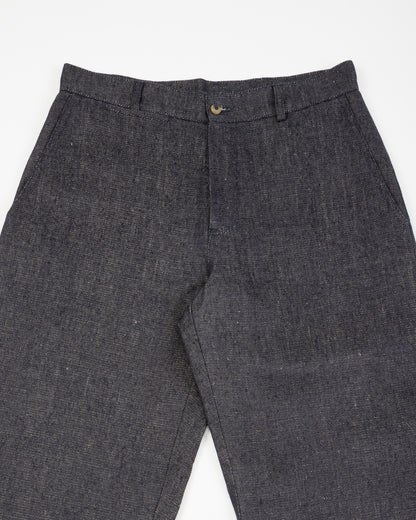 De Bonne Facture Balloon Trousers - Indigo Blue Linen Denim - Standard & Strange